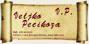 Veljko Pecikoza vizit kartica